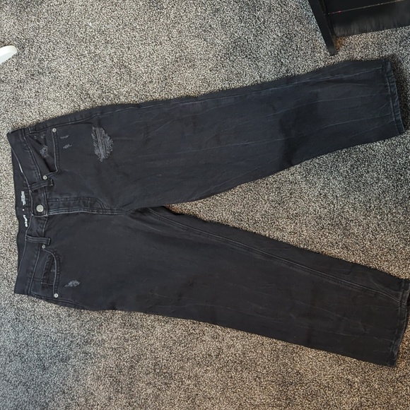 🆕 OLD NAVY Slouchy Secret Smooth Black Jeans / Sz 8 - Picture 6 of 6